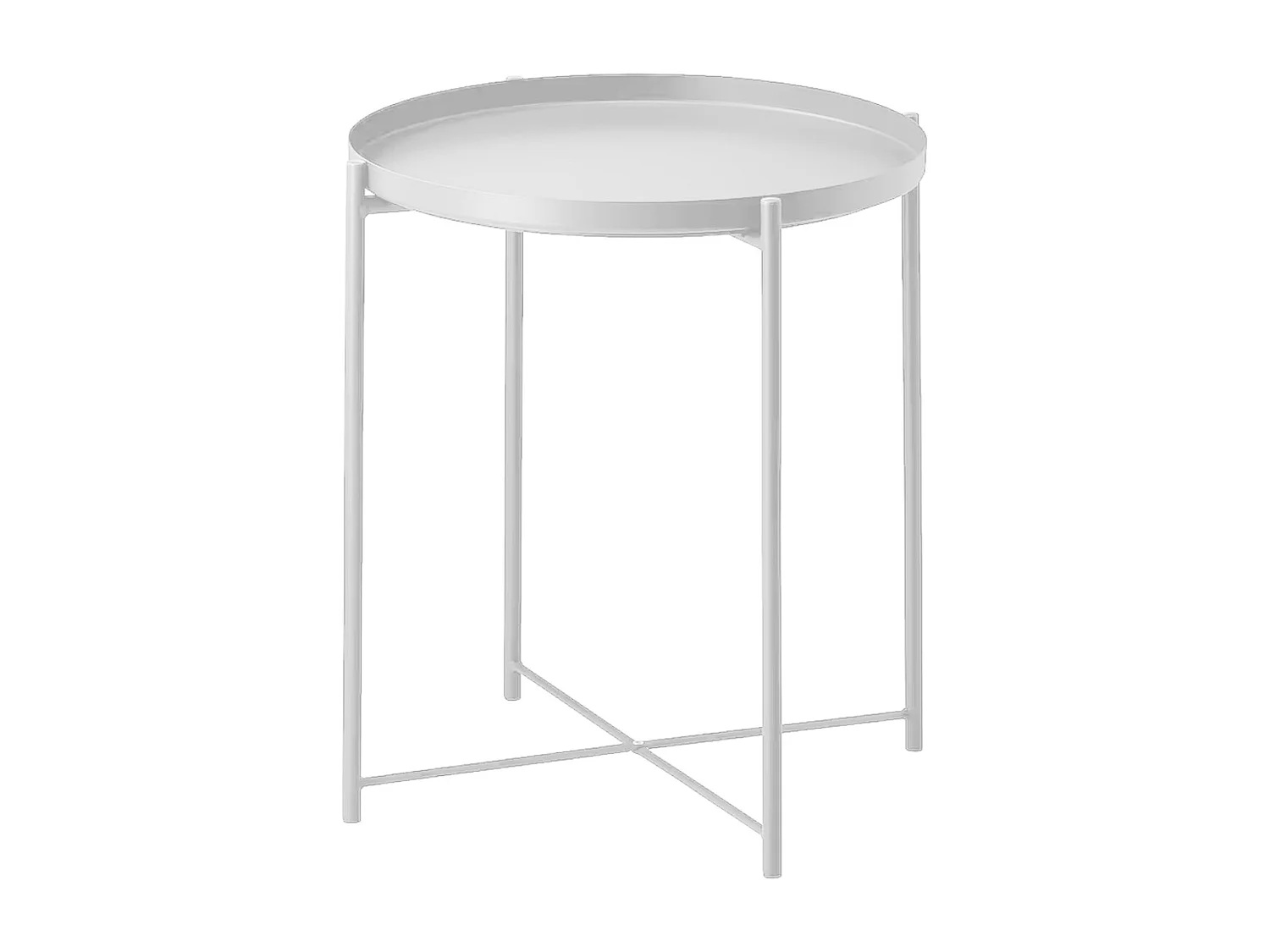 Tavolino da salotto in metallo bianco mod. Willy