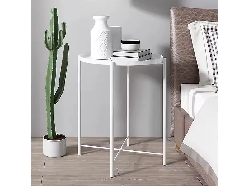 Tavolino da salotto in metallo bianco mod. Willy