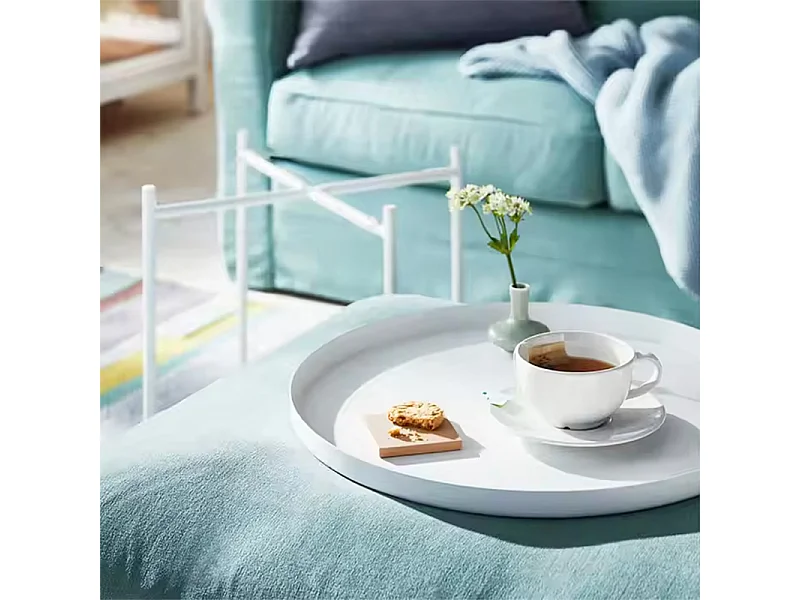 Tavolino da salotto in metallo bianco mod. Willy