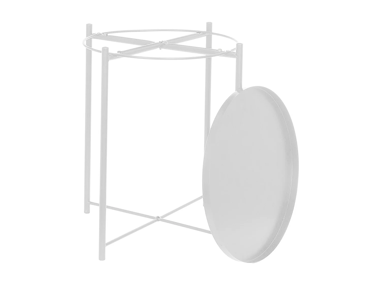 Tavolino da salotto in metallo bianco mod. Willy