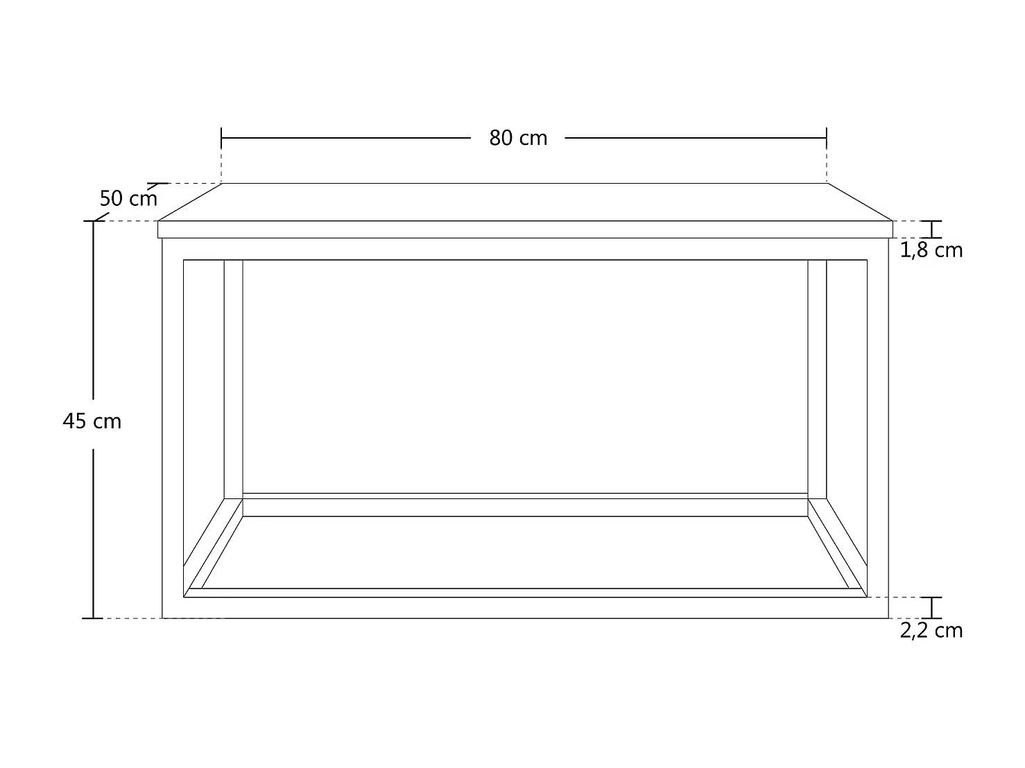 Tavolino da salotto bianco, tavolino da caffè mod. Adam