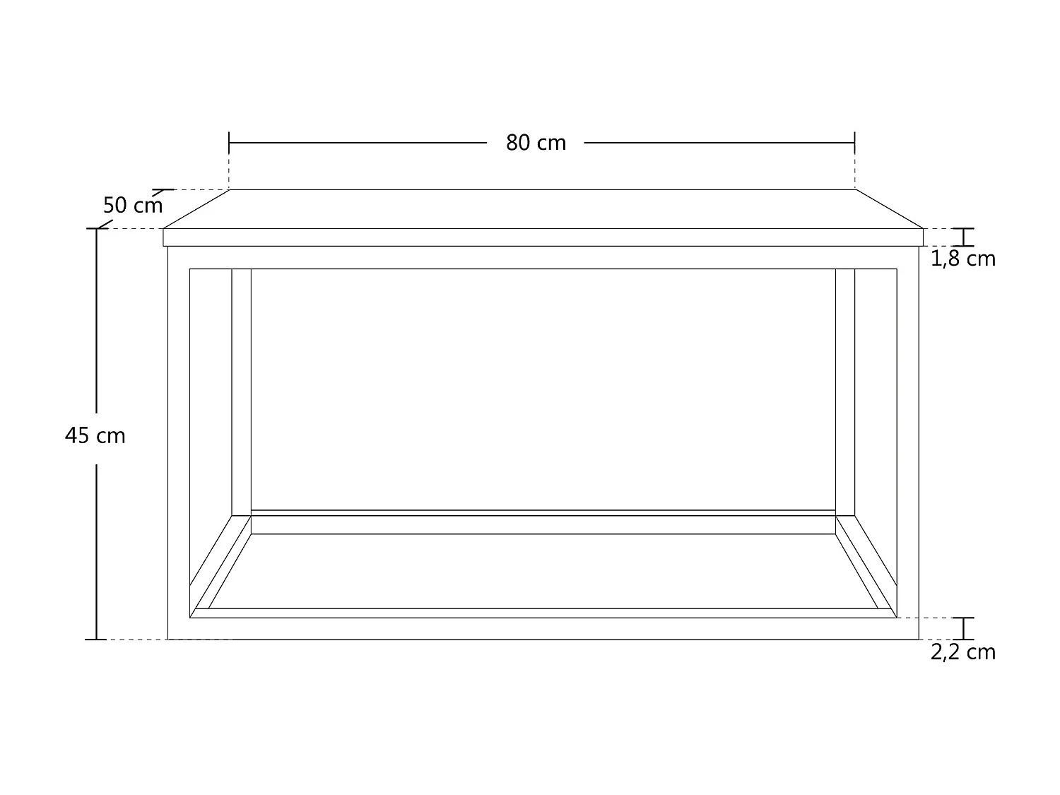 Tavolino da salotto nero, tavolino da caffè mod. Adam