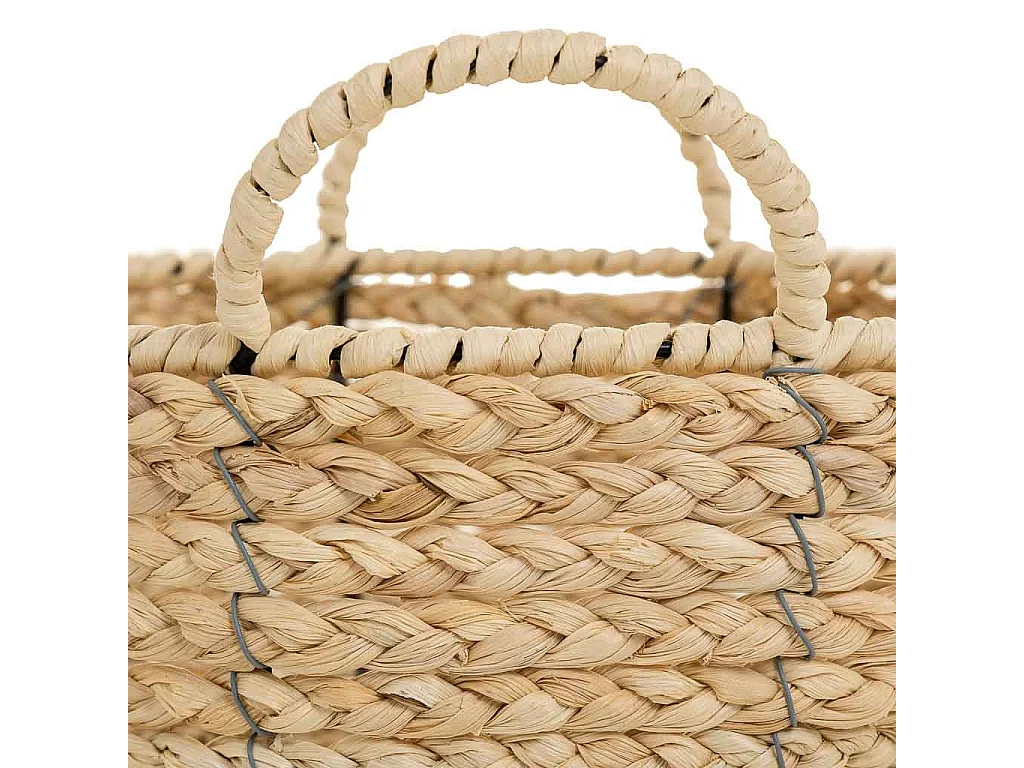 Cesto em fibra natural e corda de papel castanha d34x17/23
