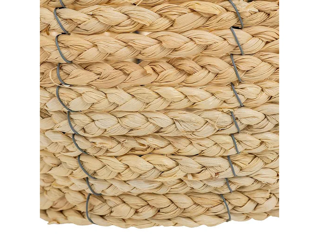 Cesto em fibra natural e corda de papel castanha d34x17/23