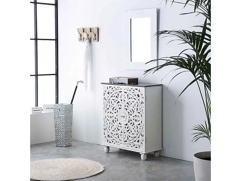 Set 2 Cajónes de madera blancos