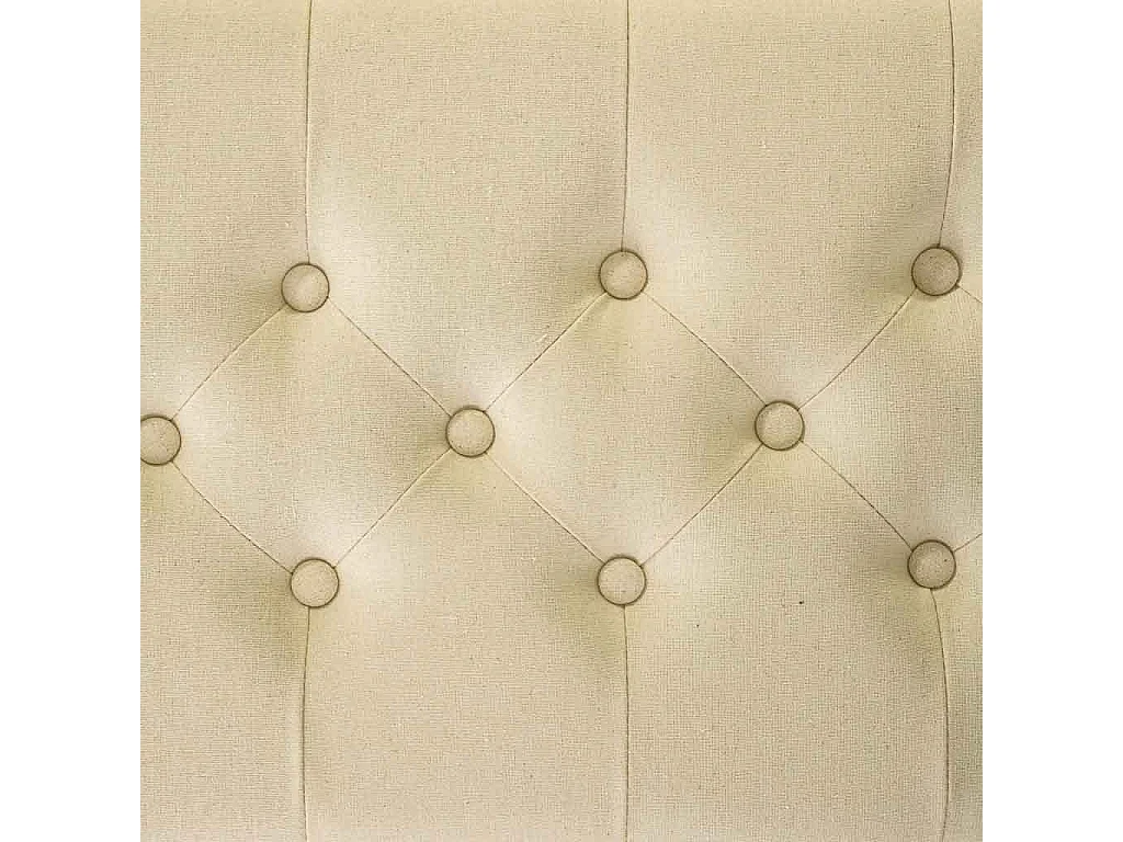 Creme gepolsterte Holzbank 130x46x45h cm