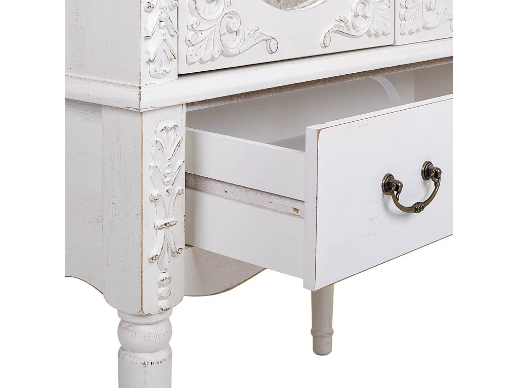 Armoire en bois blanc 80x42x140h