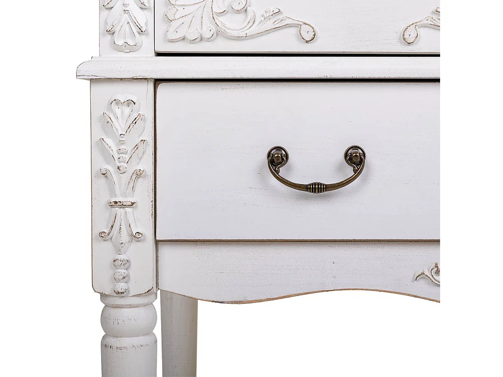 Armario de madera blanco 80x42x140
