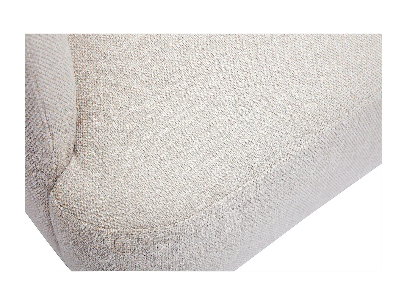 Skandinavisches Sofa aus beigem Stoff mit Samteffekt und hellem Holz 2-Sitzer ISKO