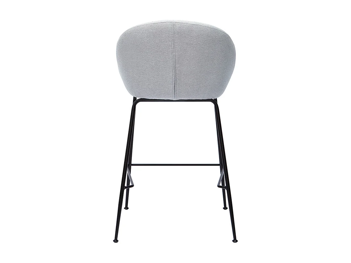 Barhocker hellgrauer Stoff 65cm (2er Set) SHERU