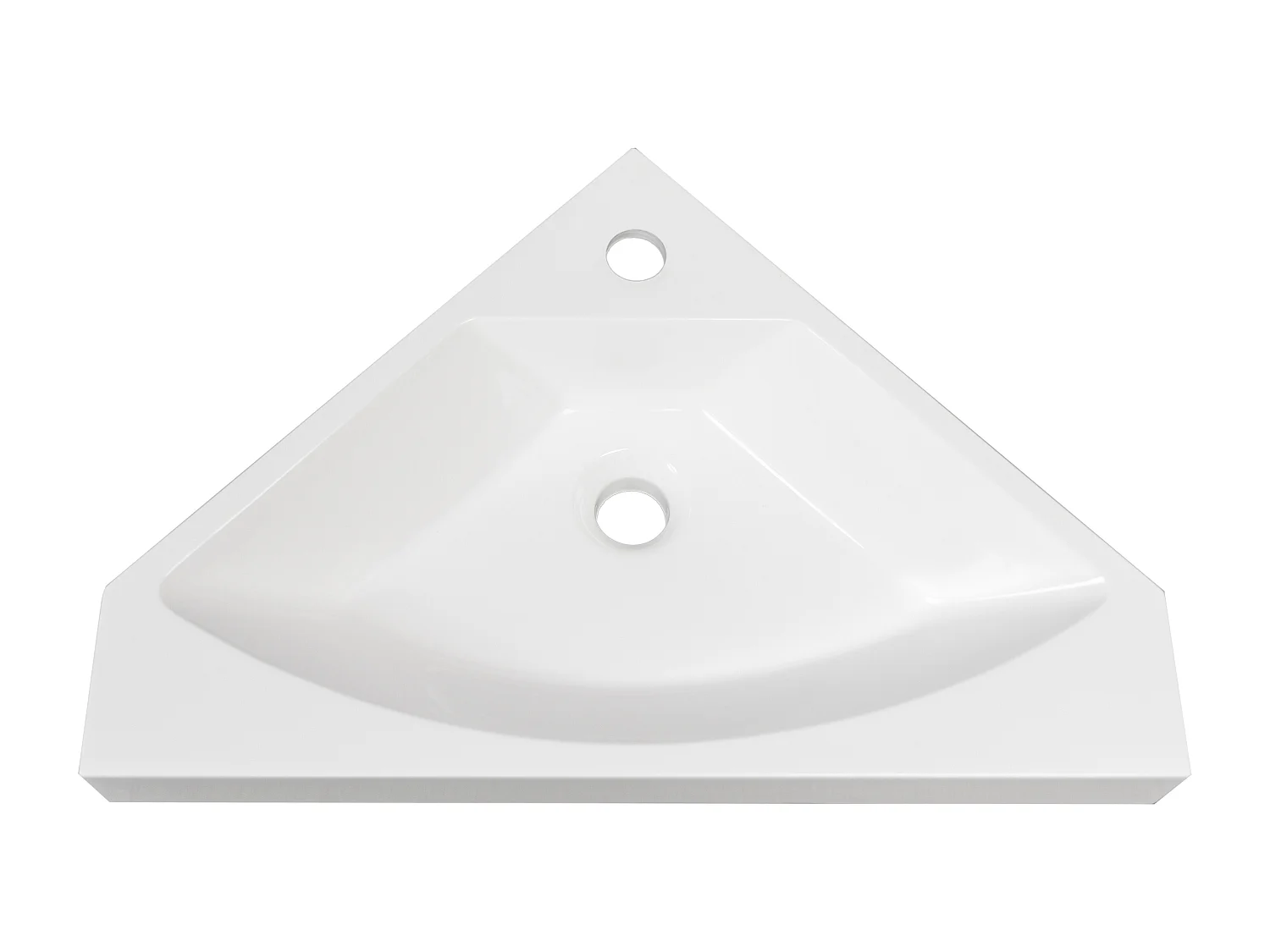 Meuble lave-main d'angle suspendu naturel clair - 56 cm - MANODO