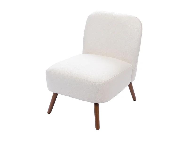 Fauteuil trendy en tissu et pieds en bois - ELIAD