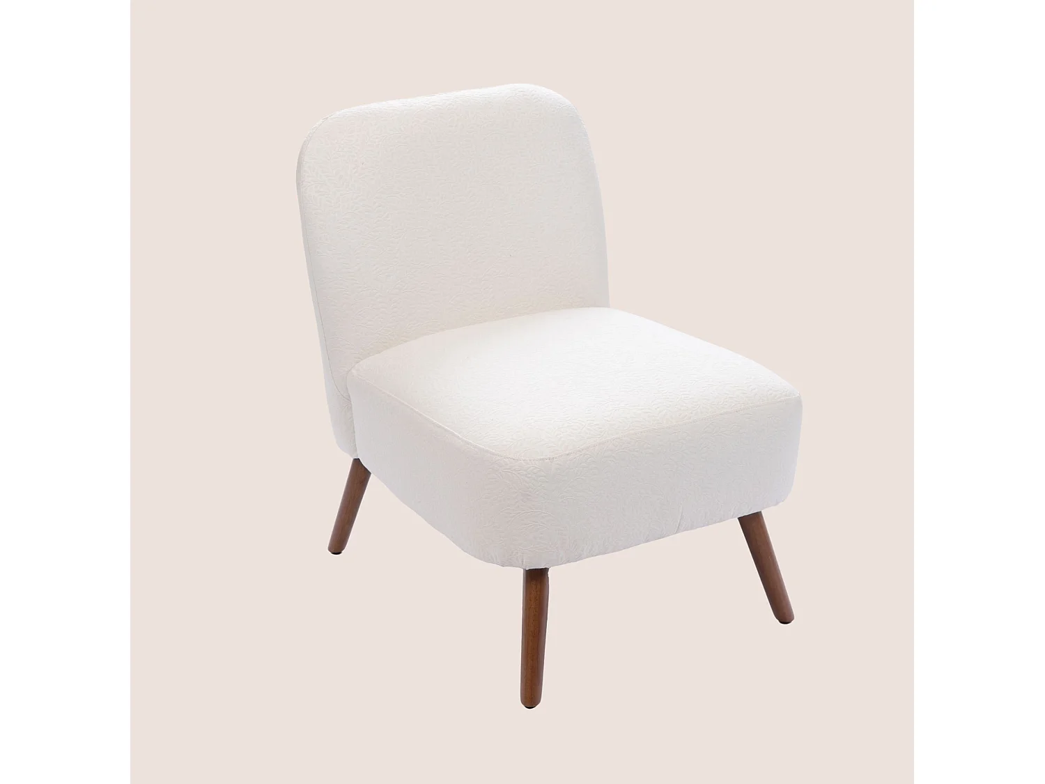 Fauteuil trendy en tissu et pieds en bois - ELIAD