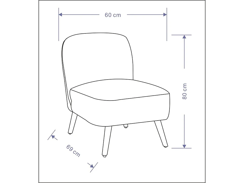 Fauteuil Bucolique Marine