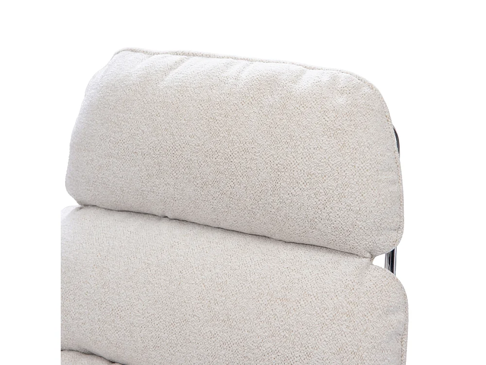 Fauteuil de relaxation en tissu et en métal chromé - KAITAN