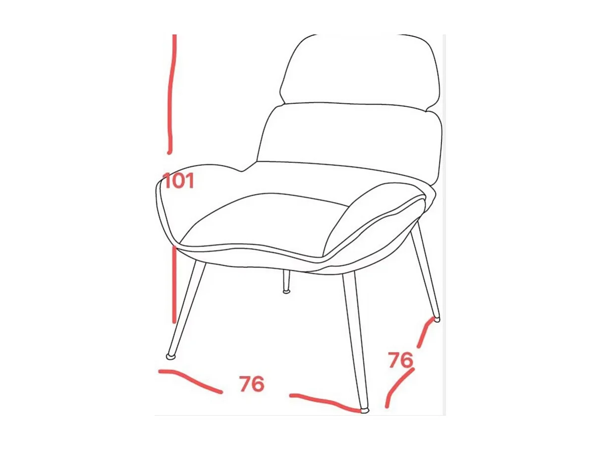 Fauteuil de relaxation en tissu et en métal chromé - KAITAN