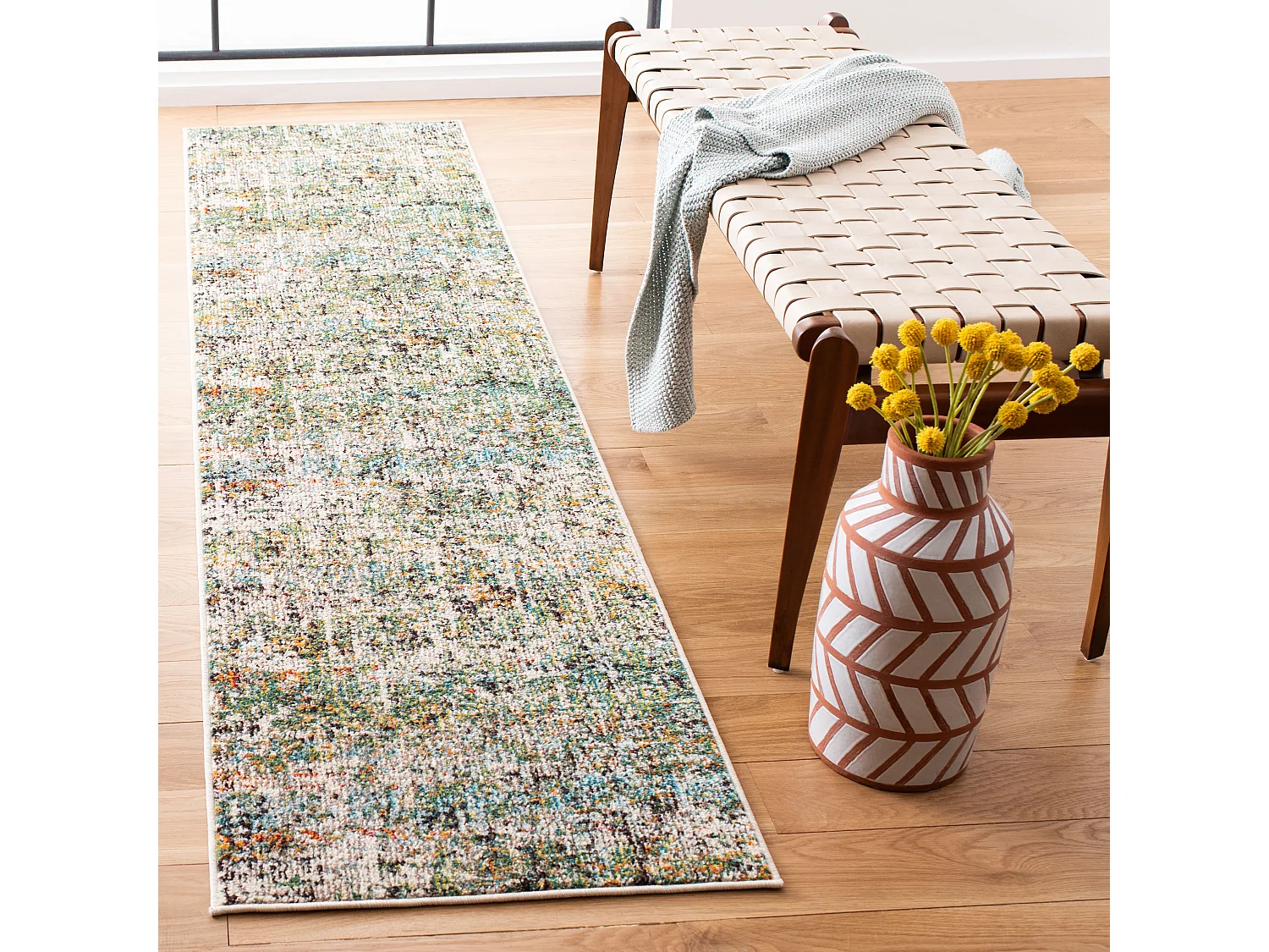 Tapis Vert/Turquoise 66 X 183 cm - Manjor