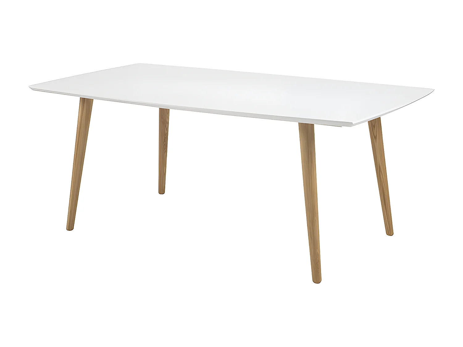Eettafel - 160x100 cm - wit - TINJAN