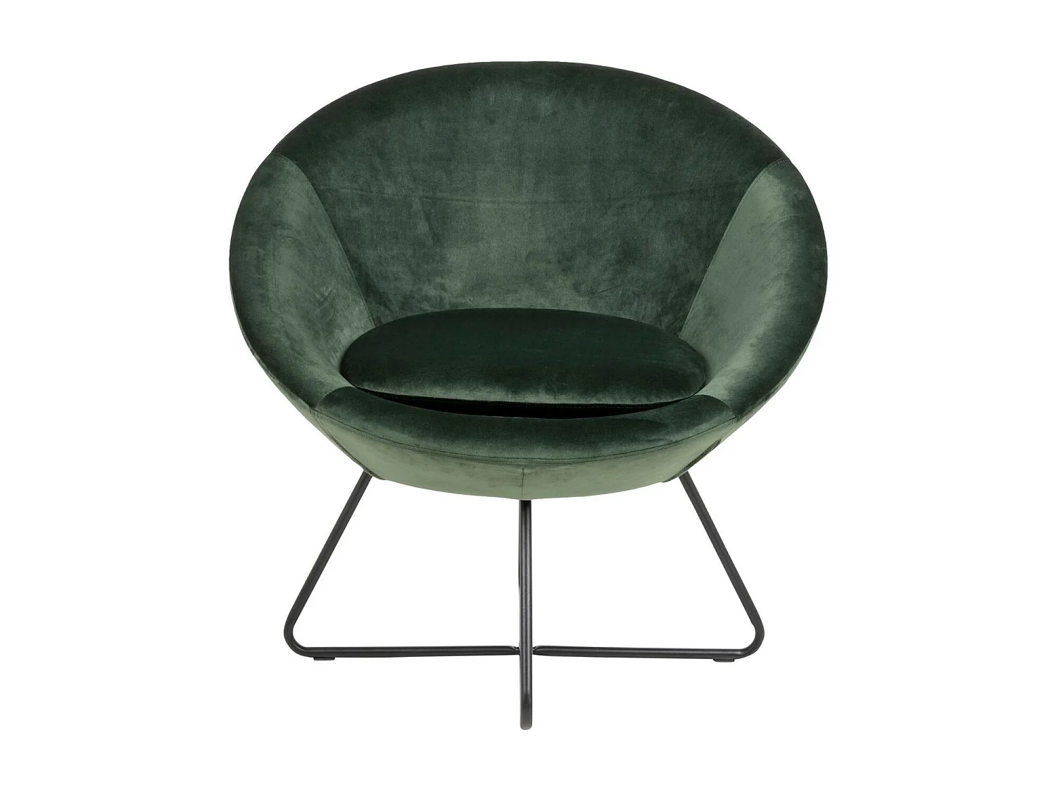 Fauteuil moderne en velours et métal - SCOTT