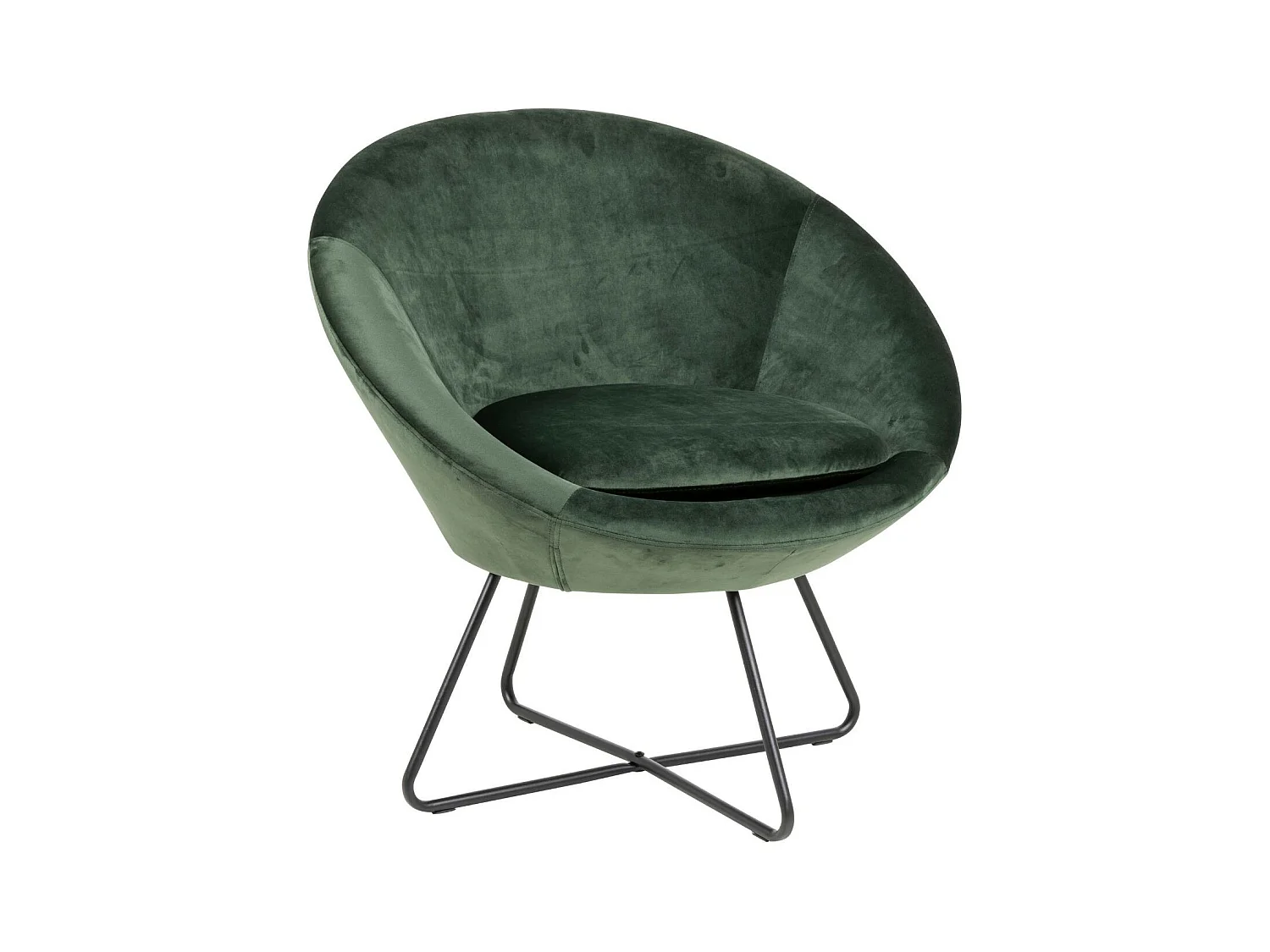 Fauteuil moderne en velours et métal - SCOTT