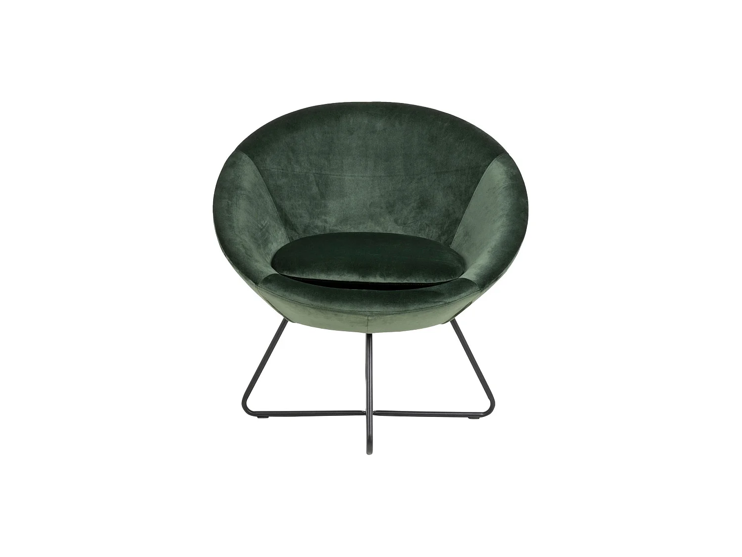 Fauteuil moderne en velours et métal - SCOTT