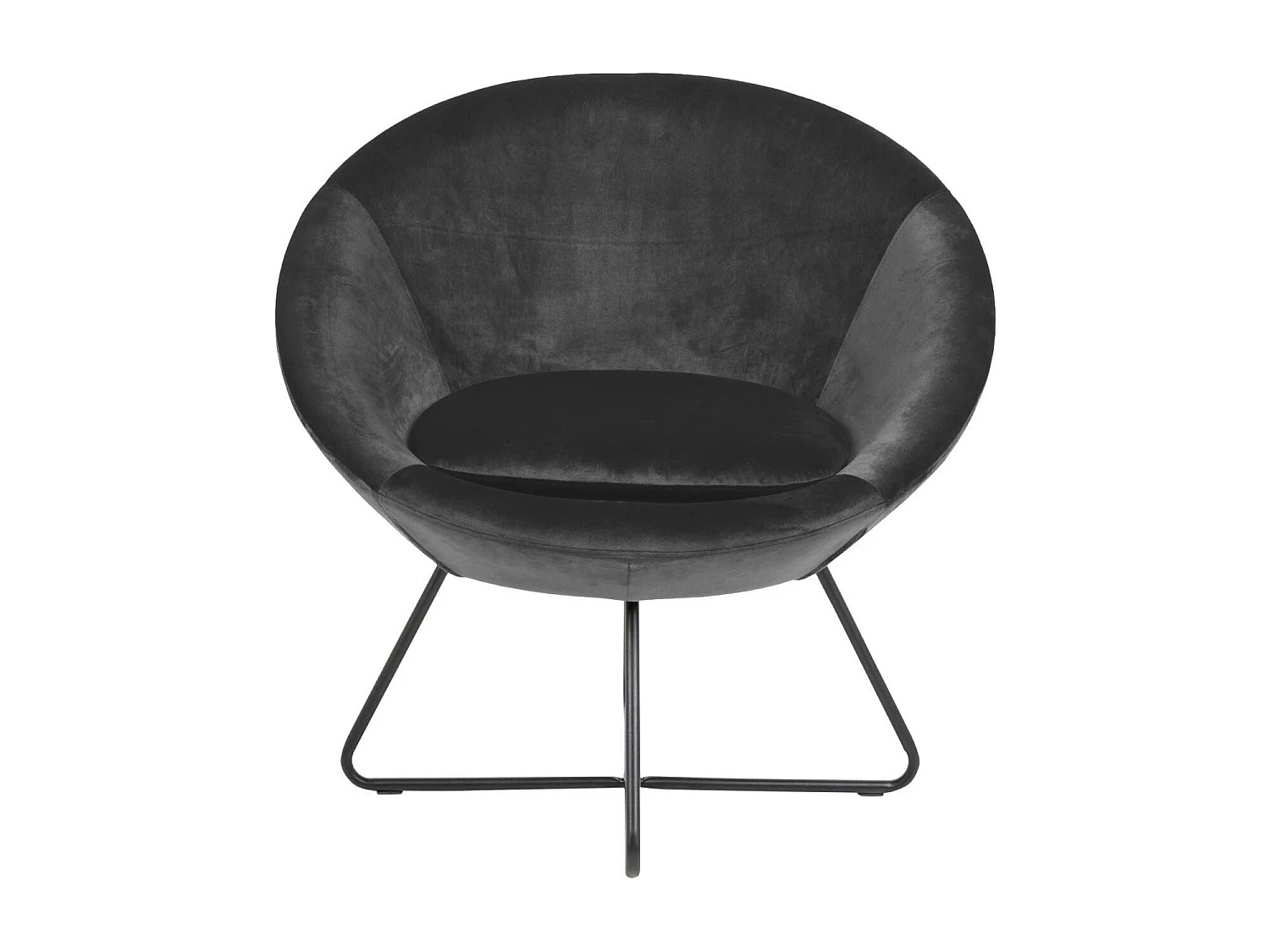 Fauteuil moderne en velours et métal - SCOTT