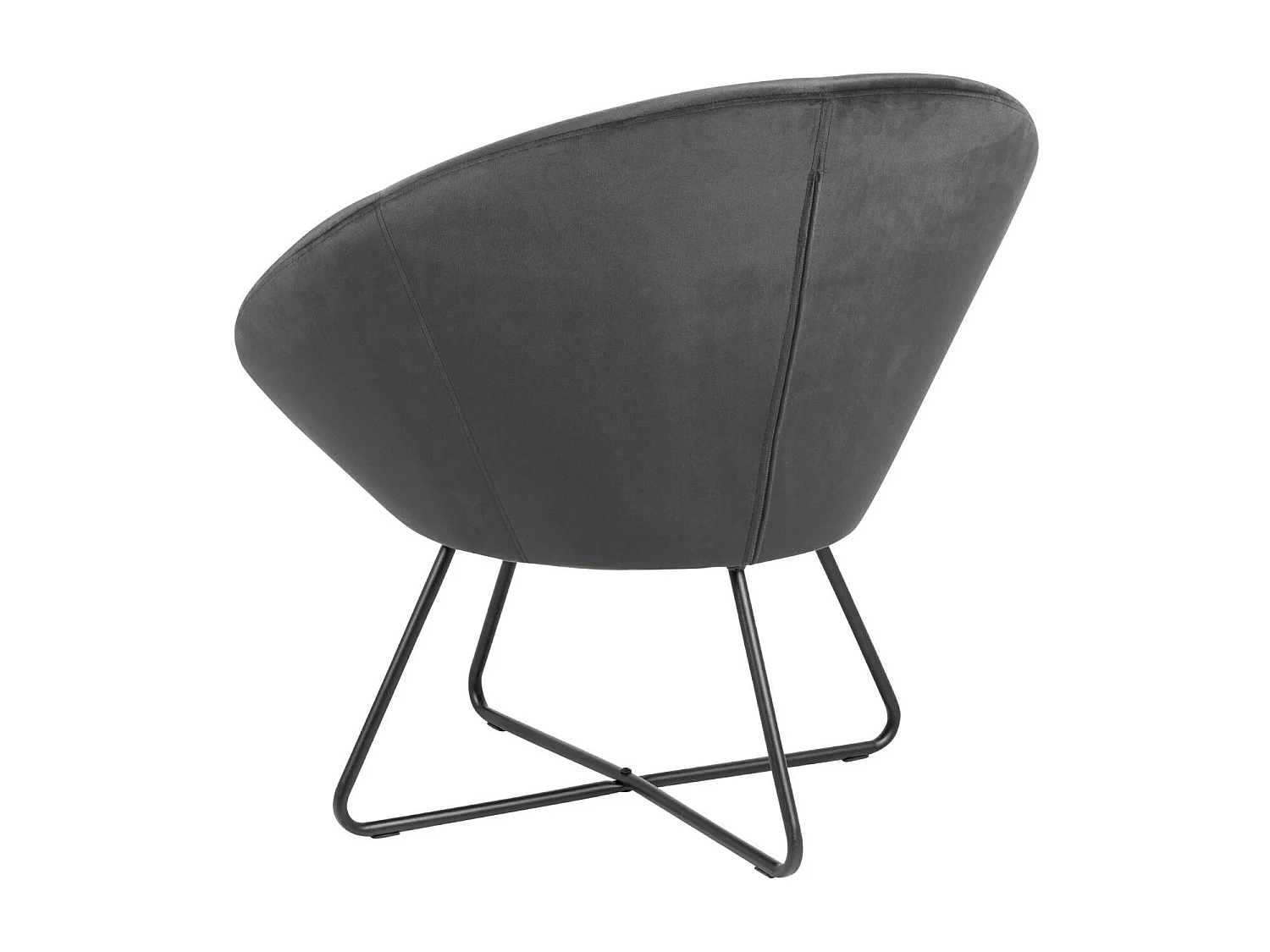 Fauteuil moderne en velours et métal - SCOTT