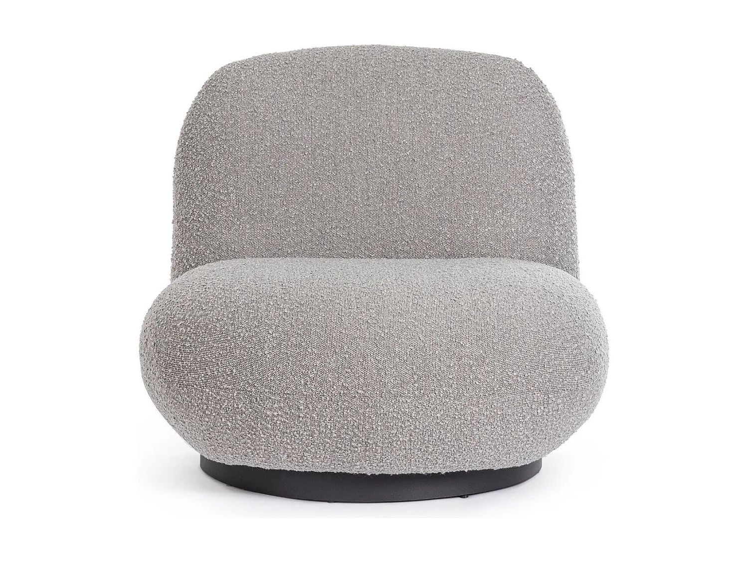 Fauteuil pivotant en tissu bouclette - JEAN