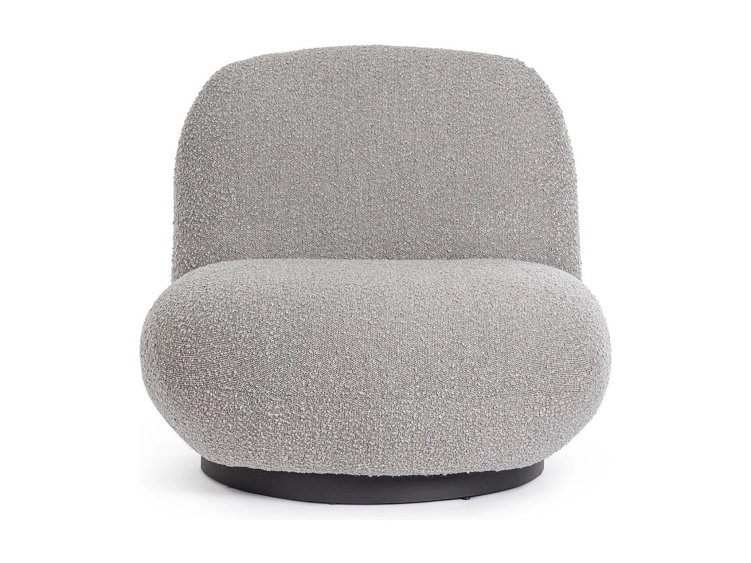 Fauteuil pivotant en tissu bouclette - JEAN