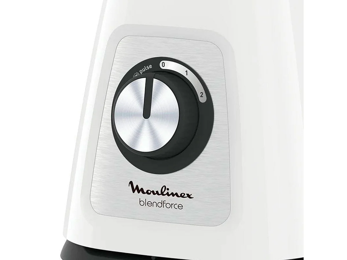 Batidora de vaso Moulinex Blendforce LM430110 800W 4 cuchillas 2 velocidades blanco