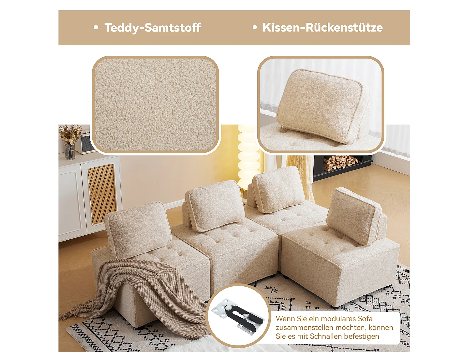 1 eenpersoonsbank, modulaire woonkamerbank, vrijetijdsstoel, armloze stoel, modulaire bank, 1 persoon, 2 personen, 3 personen, 4 personen hoekbank, splitsingsbank