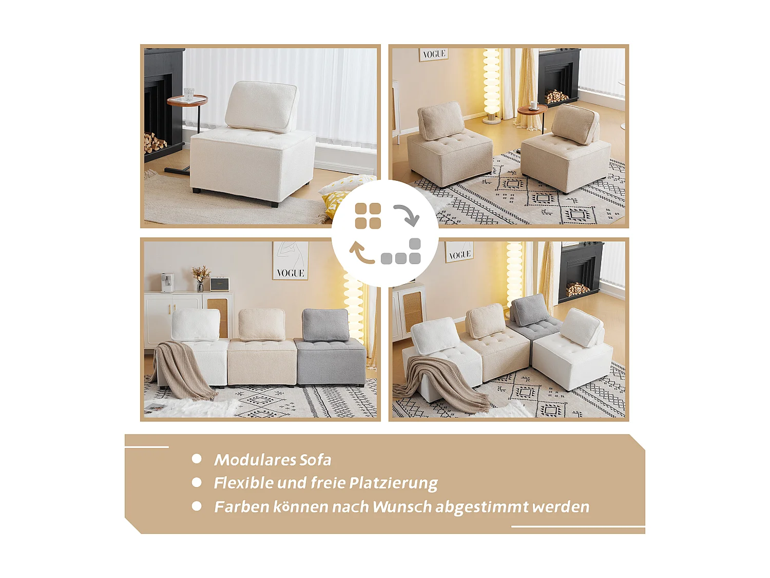 1 eenpersoonsbank, modulaire woonkamerbank, vrijetijdsstoel, armloze stoel, modulaire bank, 1 persoon, 2 personen, 3 personen, 4 personen hoekbank, splitsingsbank