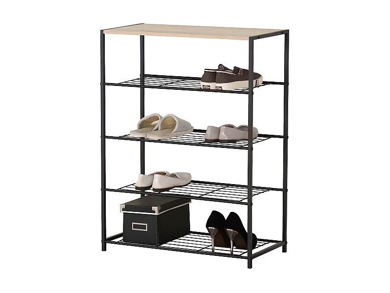 Meuble Etagere Range Chaussures 4 Niveaux 63x30xh83 cm