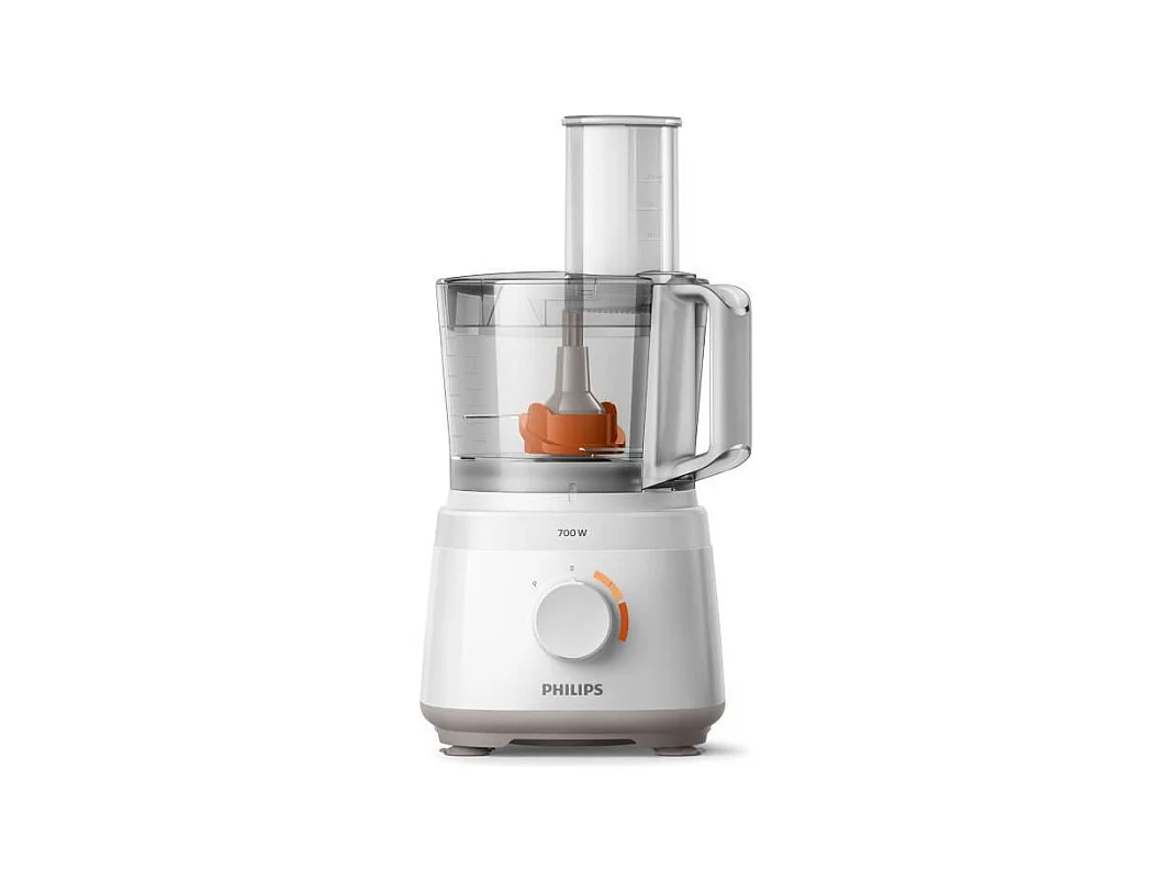 PHILIPS HR7320/00 - Robot Daily - 700 W - Bol 1,5L - 19 fonctions -Disque 2-en-1 en inox - 2 vitesses+pulse - Blanc