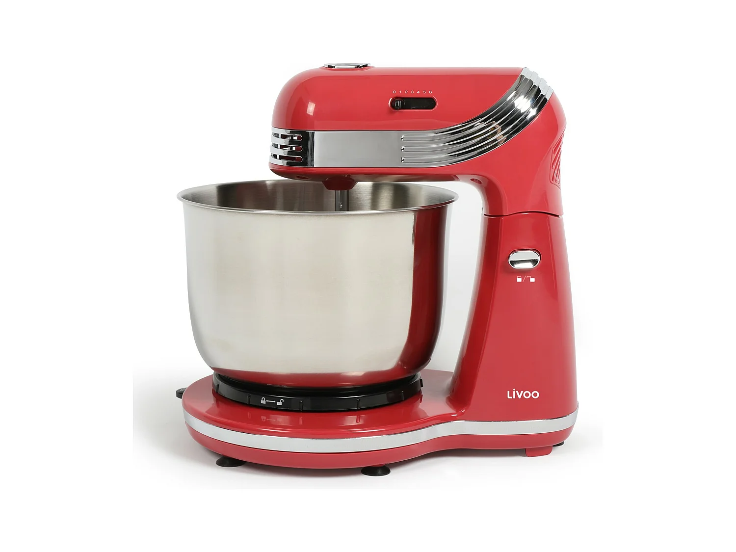 Livoo Robot pâtissier multifonction 3l 250w rouge - dop137rc