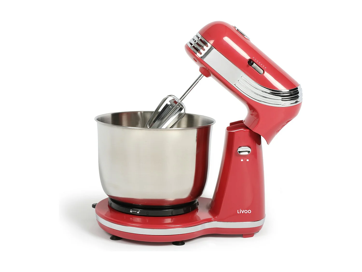 Livoo Robot pâtissier multifonction 3l 250w rouge - dop137rc