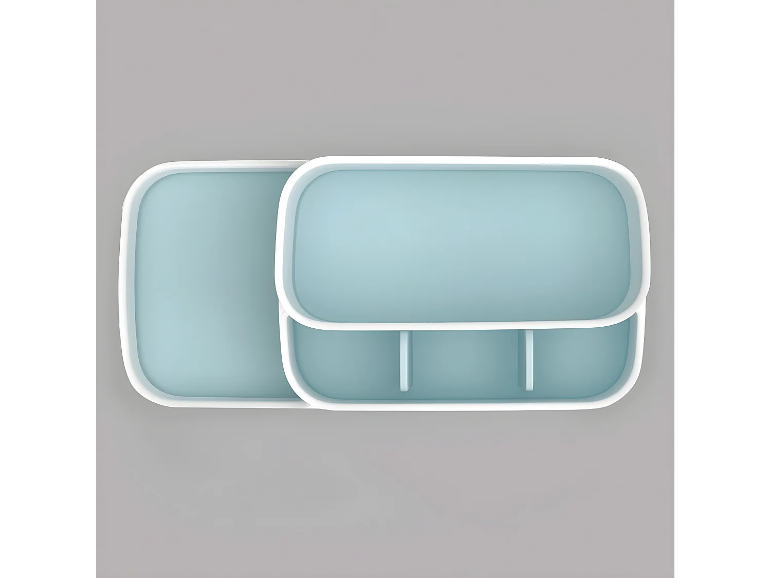 EasyStore Boîte à compartiment, blanc/gris