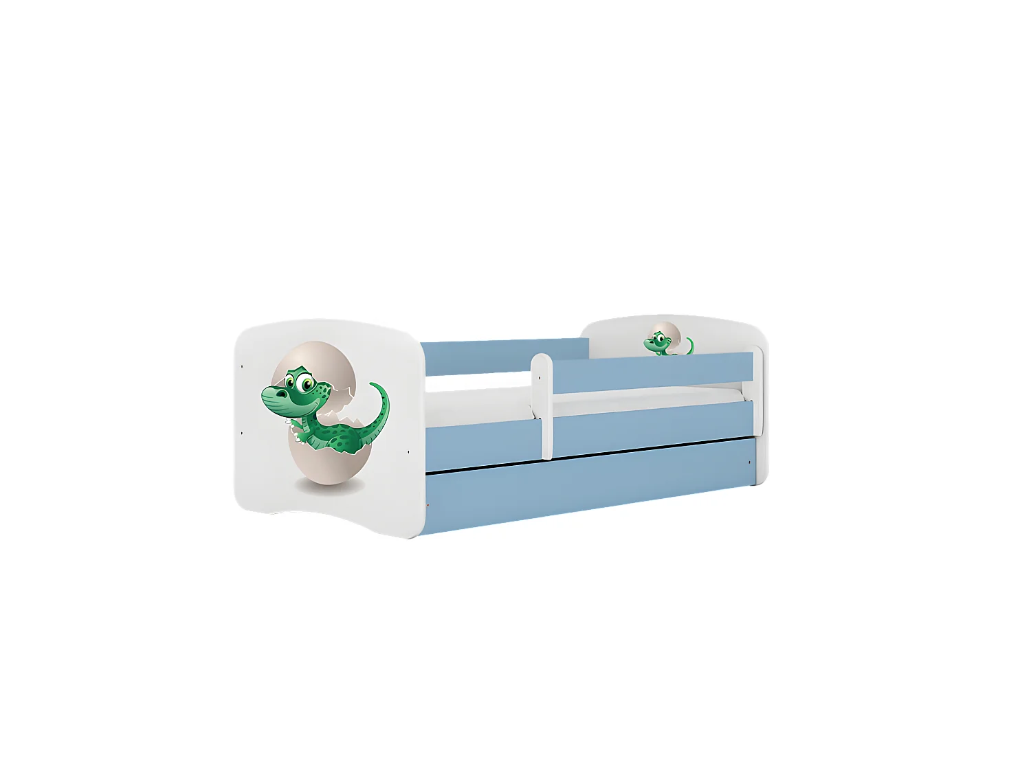 Lit babydreams bleu bébé dino avec tiroir avec matelas 140/70
