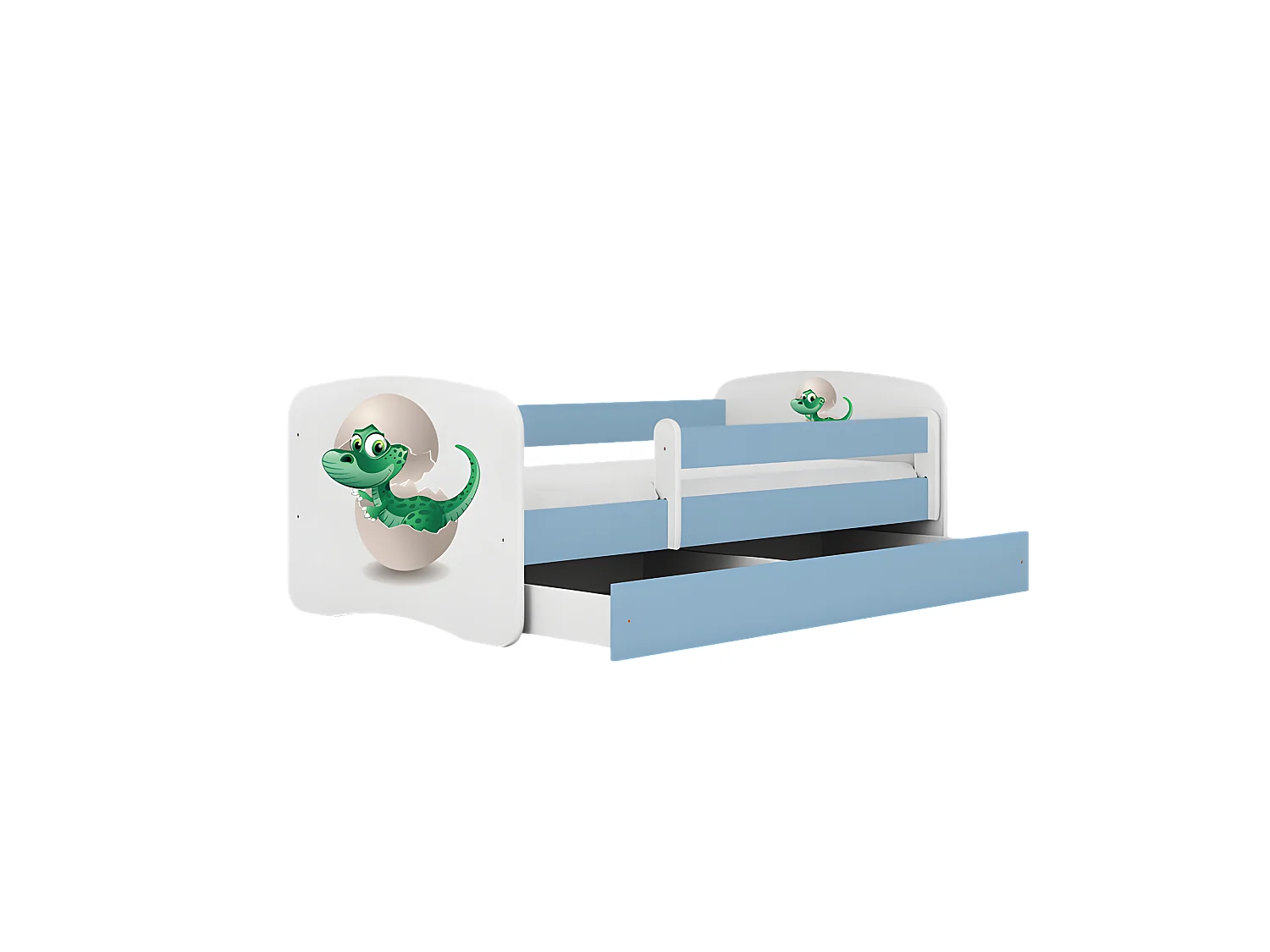 Lit babydreams bleu bébé dino avec tiroir avec matelas 140/70