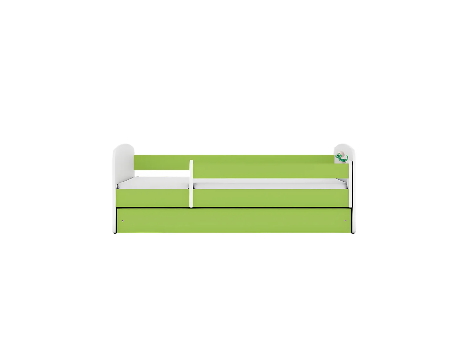 Lit babydreams vert bébé dino avec tiroir avec matelas 140/70
