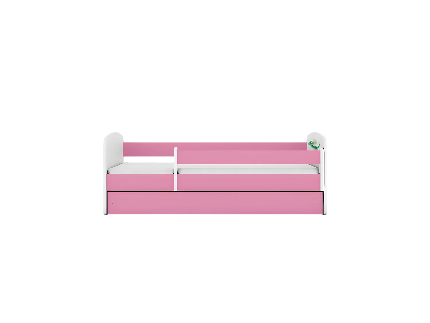 Lit babydreams rose bébé dino sans tiroir avec matelas 140/70