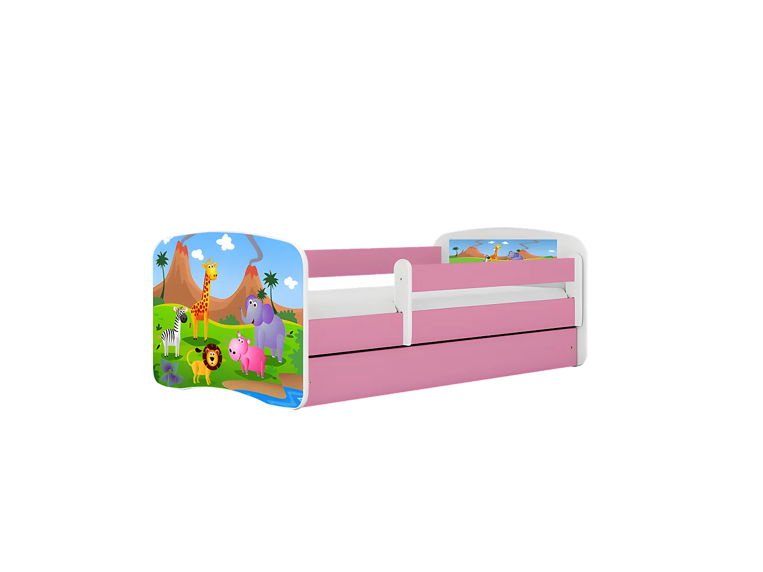 Cama safari rosa babydreams sin cajón con colchón 180/80