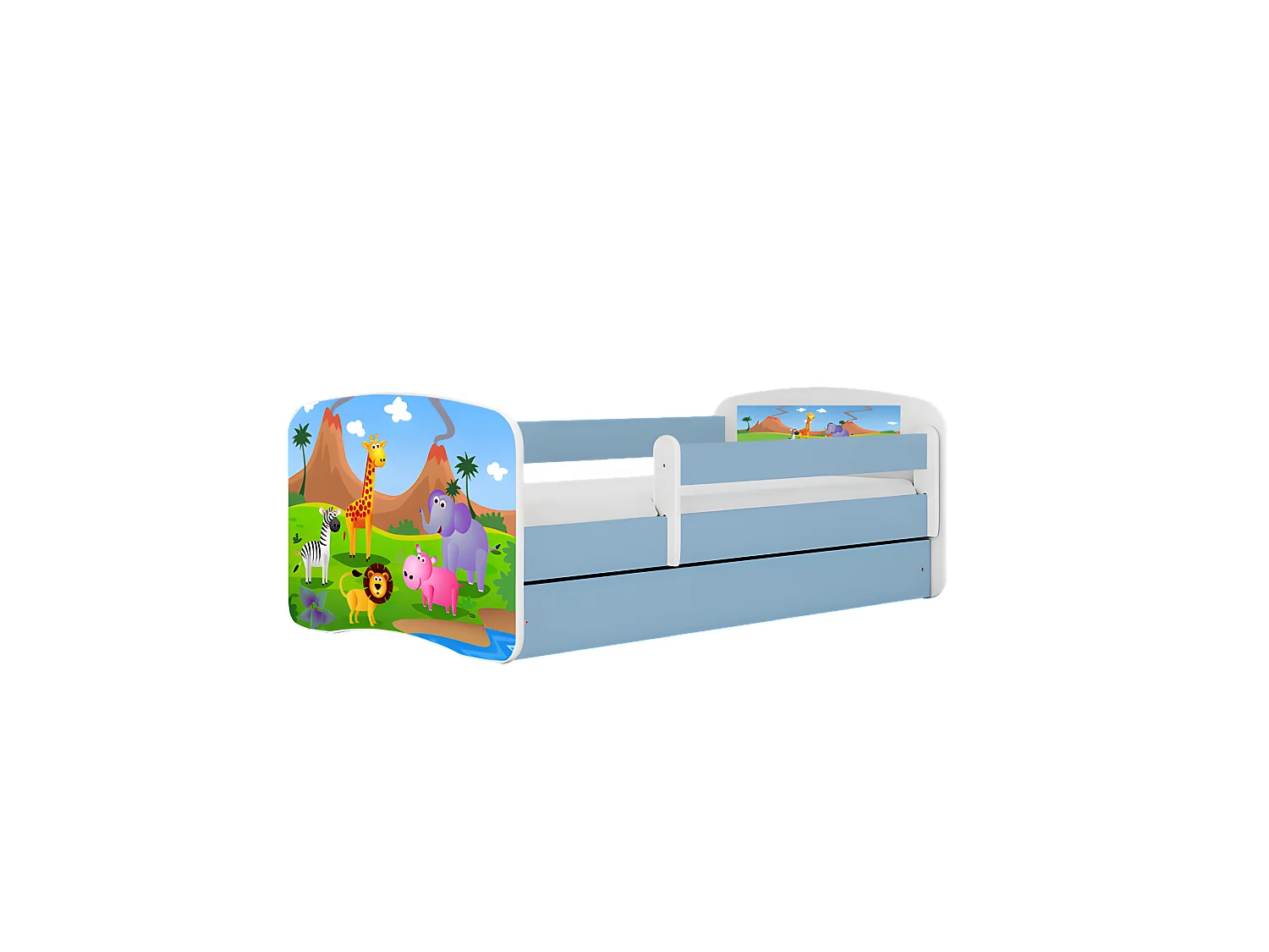 Cama safari azul babydreams sin cajón sin colchón 180/80