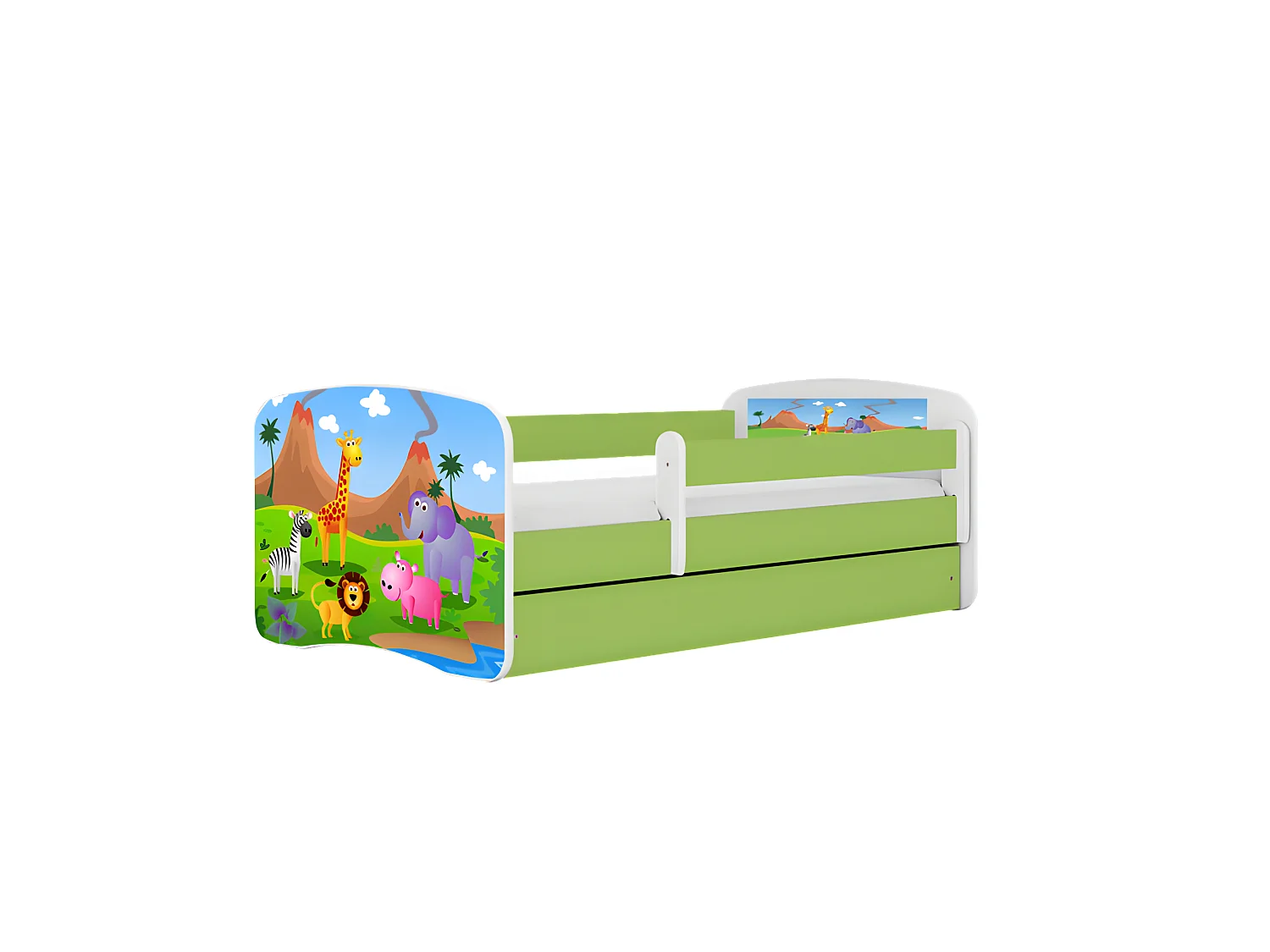 Lit babydreams vert safari sans tiroir sans matelas 180/80