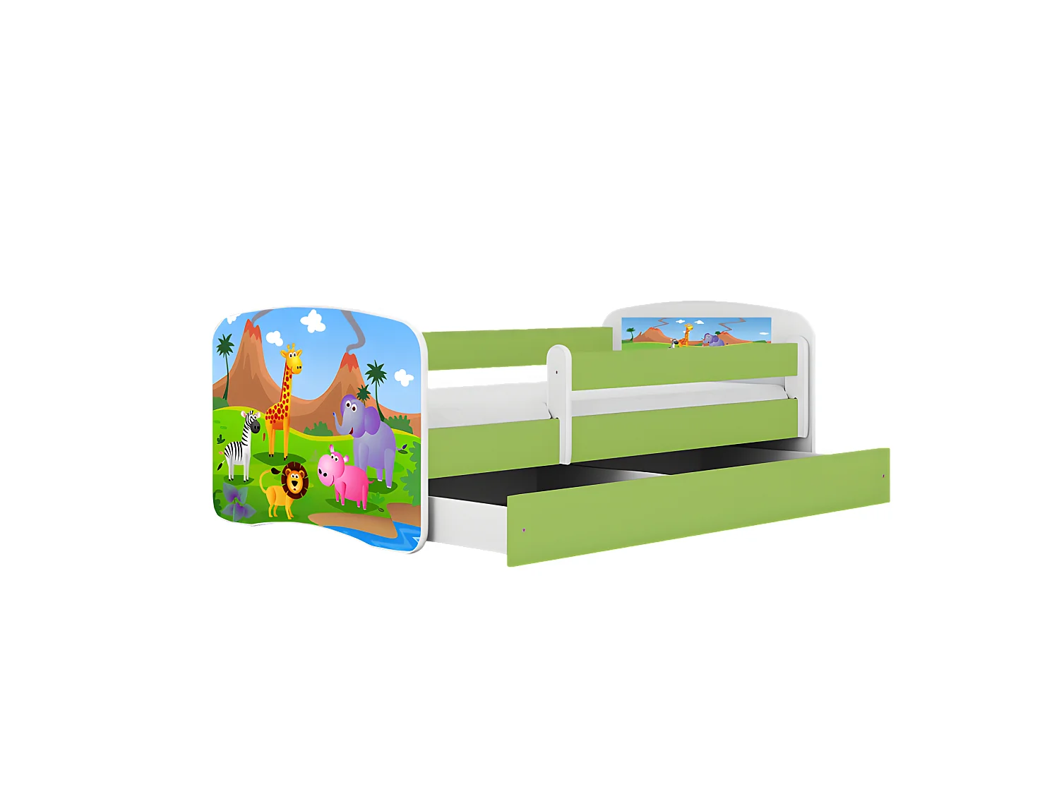 Lit babydreams vert safari sans tiroir sans matelas 180/80