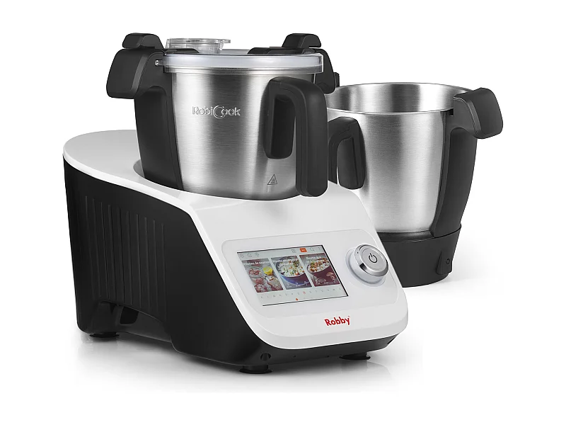 Robby Robot cuiseur multifonctions avec balance intégrée et écran tactile + un bol supplémentaire - robicook + bol