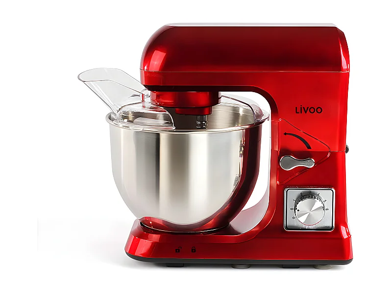 Livoo Robot pâtissier multifonction 5l 1000w rouge - DOP190R