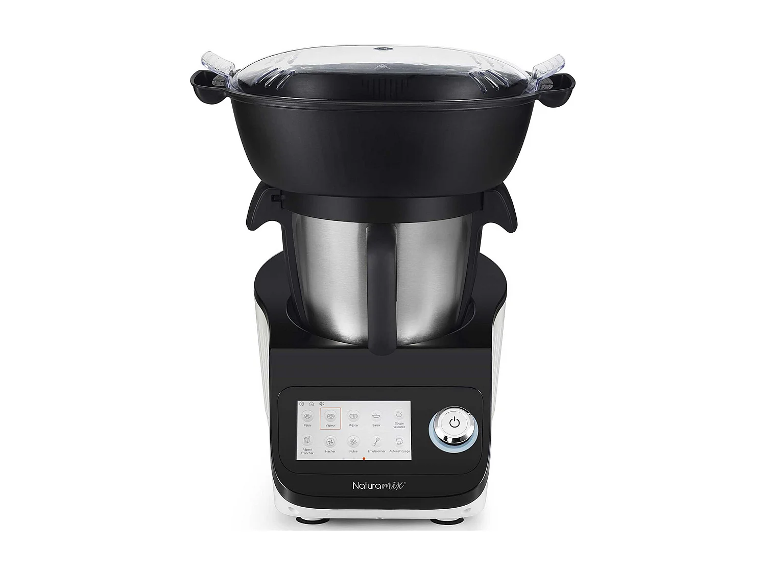 Naturamix Robot cuiseur multifonctions avec balance intégrée et écran tactile + bol supplémentaire offert - robot cuiseur + bol
