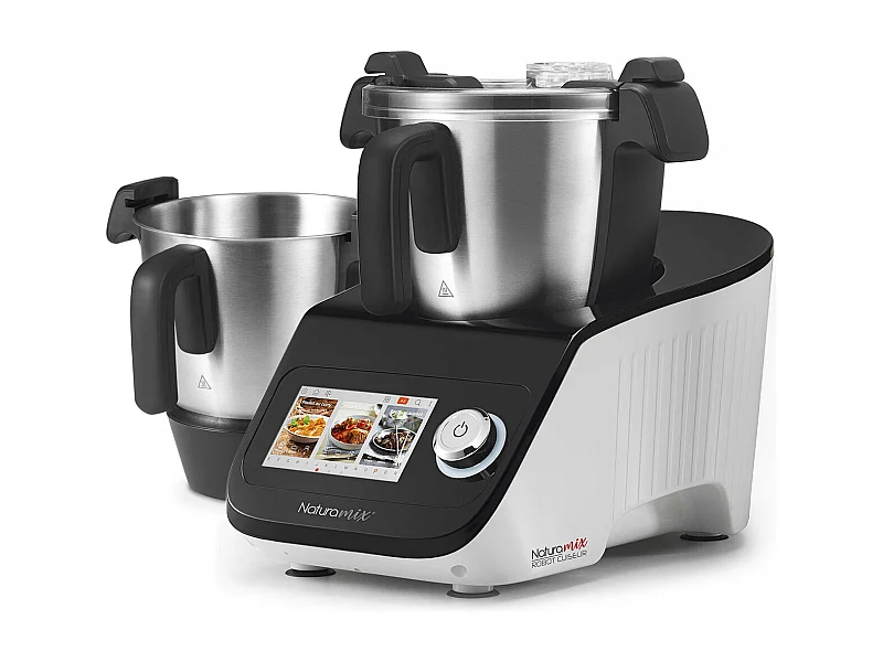 Naturamix Robot cuiseur multifonctions avec balance intégrée et écran tactile + bol supplémentaire offert - robot cuiseur + bol