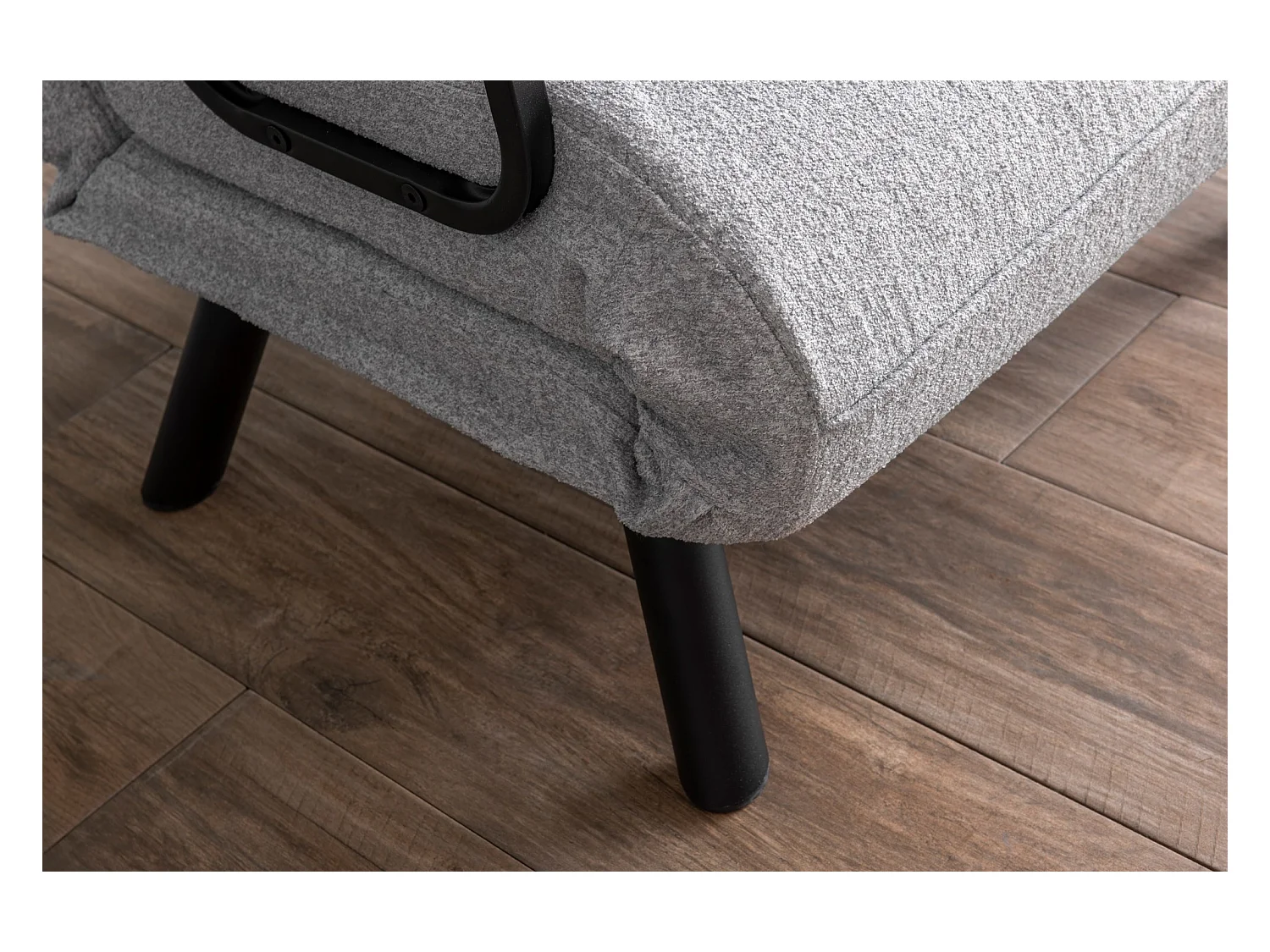 Sillón cama versátil de 1 plaza – 175 cm x 60 cm – gris – estructura de metal